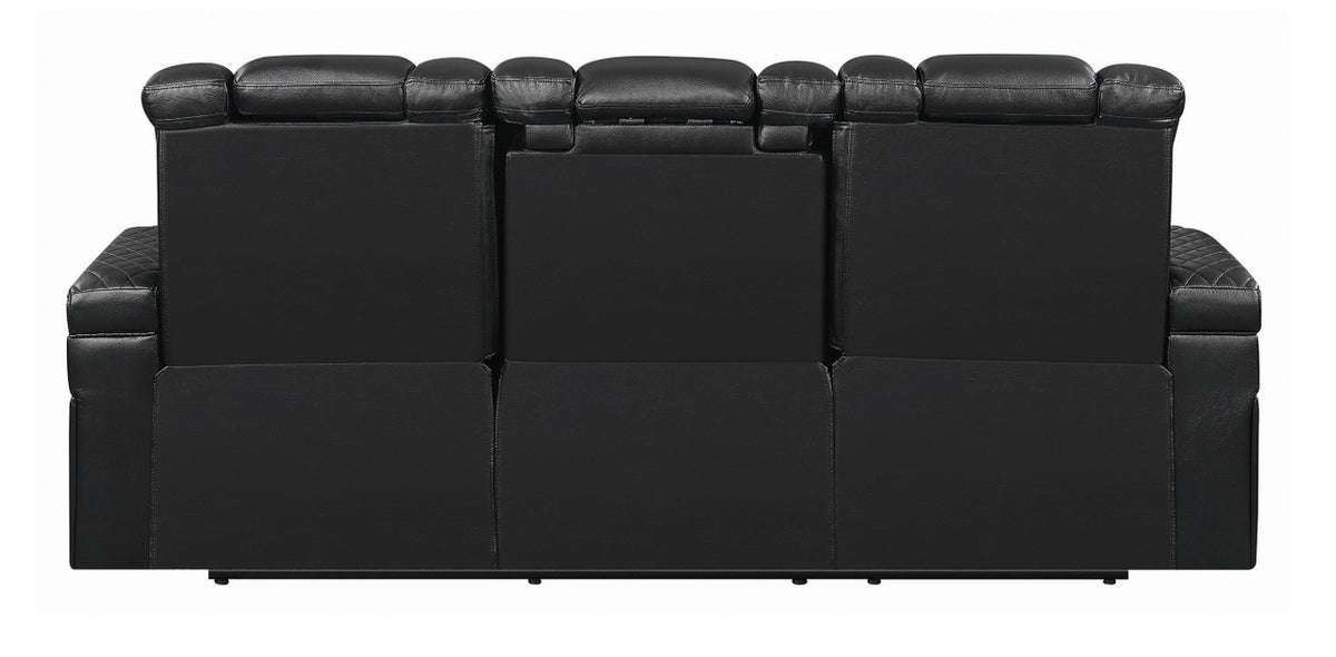 DOYLE Black Powered Reclining Sofa & Loveseat with USB Port