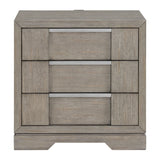 Kelis - 3 Drawer Nightstand With USB - Gray