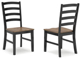 Wildenauer - Dining Room Side Chair (Set of 2) - Brown / Black