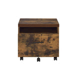 Bob - File Cabinet - Weathered Oak & Black