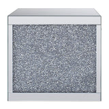 Noralie - 24" Square End Table - Mirrored & Faux Diamonds