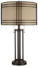 Hanswell - Metal Table Lamp  - Dark Brown