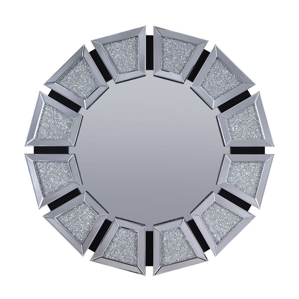 Noralie - Accent Mirror - Mirrored, Faux Diamonds