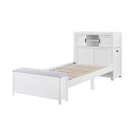Sloane - Bookcase Bed With Hidden Desk, Stool And Storage Bench