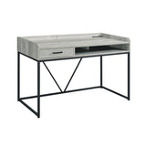 Preston - 2 Piece Desk And Bookshelf Set - Gray