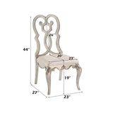 Esteban - Side Chair (Set of 2) - Ivory Velvet & Antique Champagne