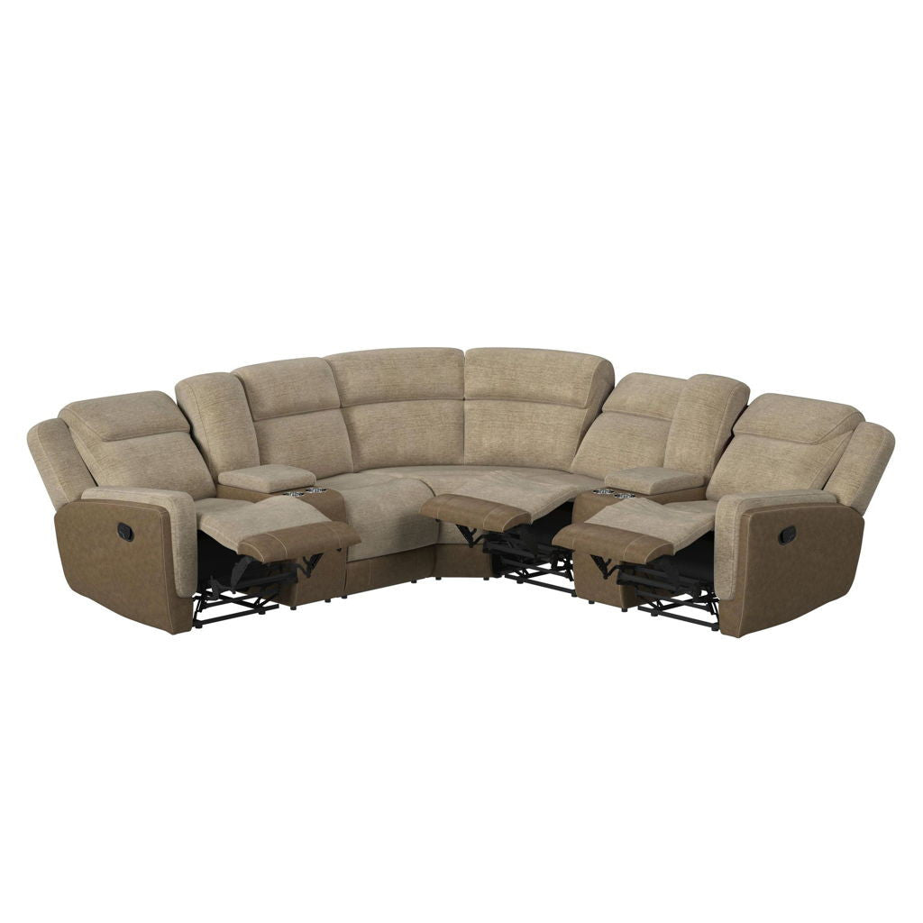 Hornet - 3 Piece Motion Sectional Set With Console And 2 Recliners