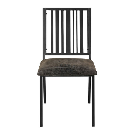 Zudora - Side Chair (Set of 2) - Synthetic Leather & Black