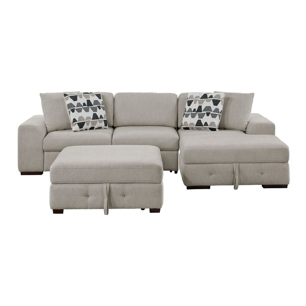 Raife - Sectional With Ottoman
