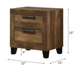 Morales - Nightstand - Rustic Oak