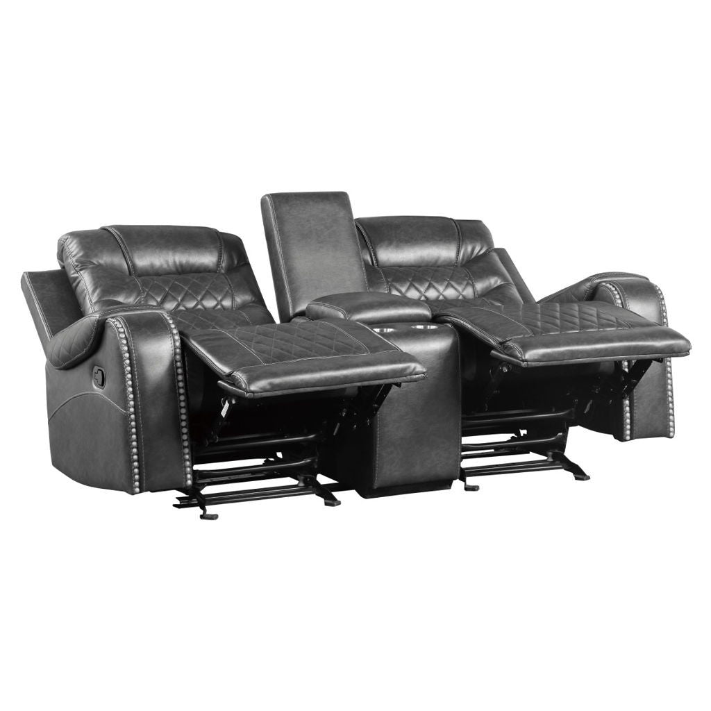 Putnam - Power Double Reclining Loveseat With Center Console, Receptacles And USB Ports