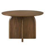 Delmon - Round Dining Table - Dark Walnut