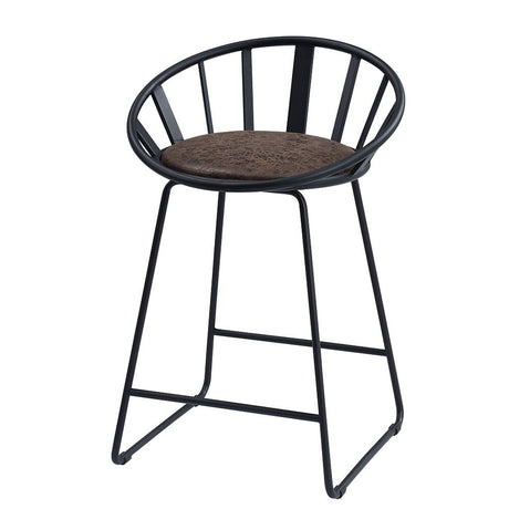 Zudora - Counter Height Chair (Set of 2) - Synthetic Leather & Black