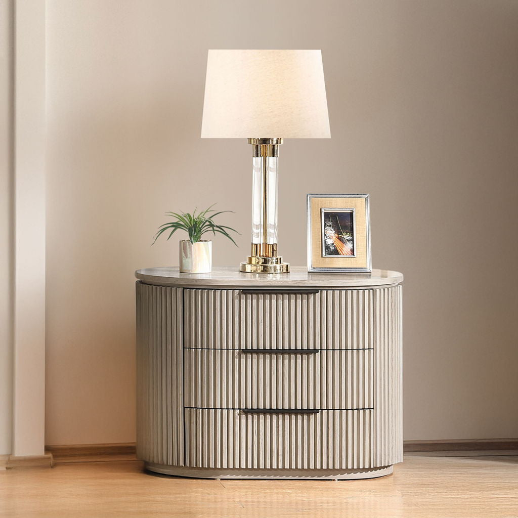 Leanna - Nightstand With USB Port - Light Oak