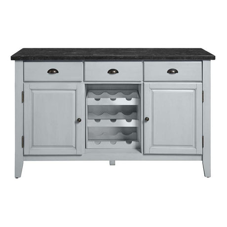 Lanton - Server - Natural Marble & Antique White