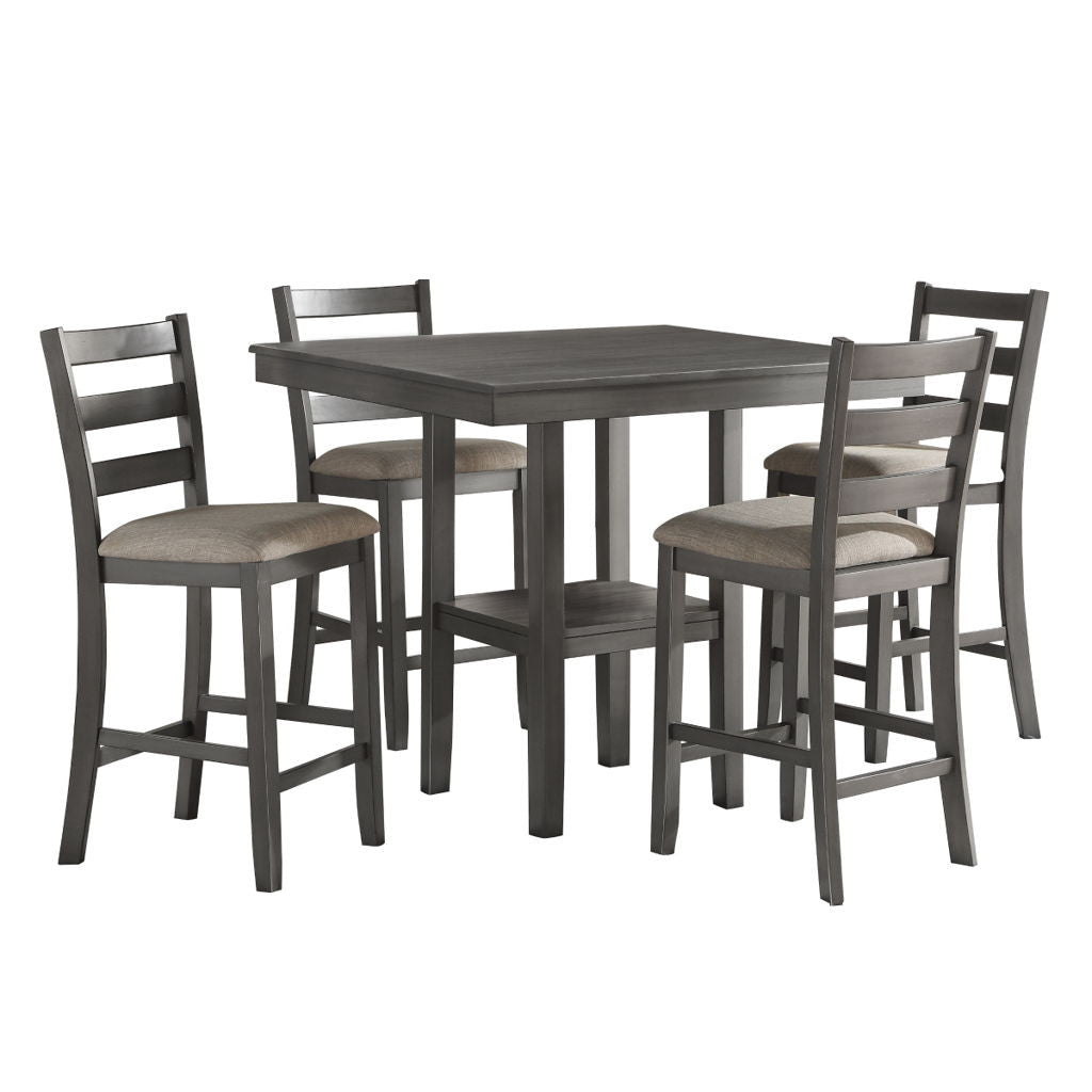 Sharon - 5 Piece Pack Counter Height Set - Gray