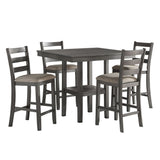Sharon - 5 Piece Pack Counter Height Set - Gray