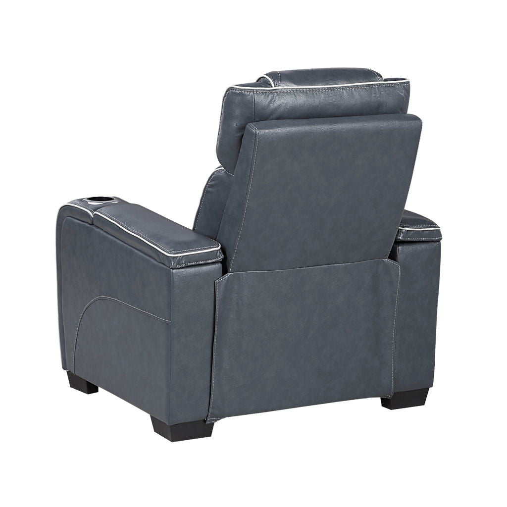 Apex - Power Reclining Chair With Power Headrest, Storage Arms With Cup Holders, Air Massage And Heat, LED Lighting And Charging Ports