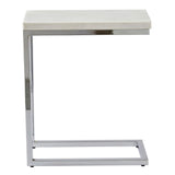 Echo - Marble Top Chairside Table - White