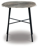Laverford - Round End Table - Chrome / Black
