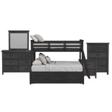 Hampton Kids - Bunk With Ladder And Trundle Bedroom Set