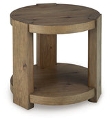 Flangren - Round End Table - Light Brown