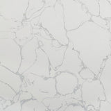 Koen - Round Dining Table, Engineering Marble Top - White & Black