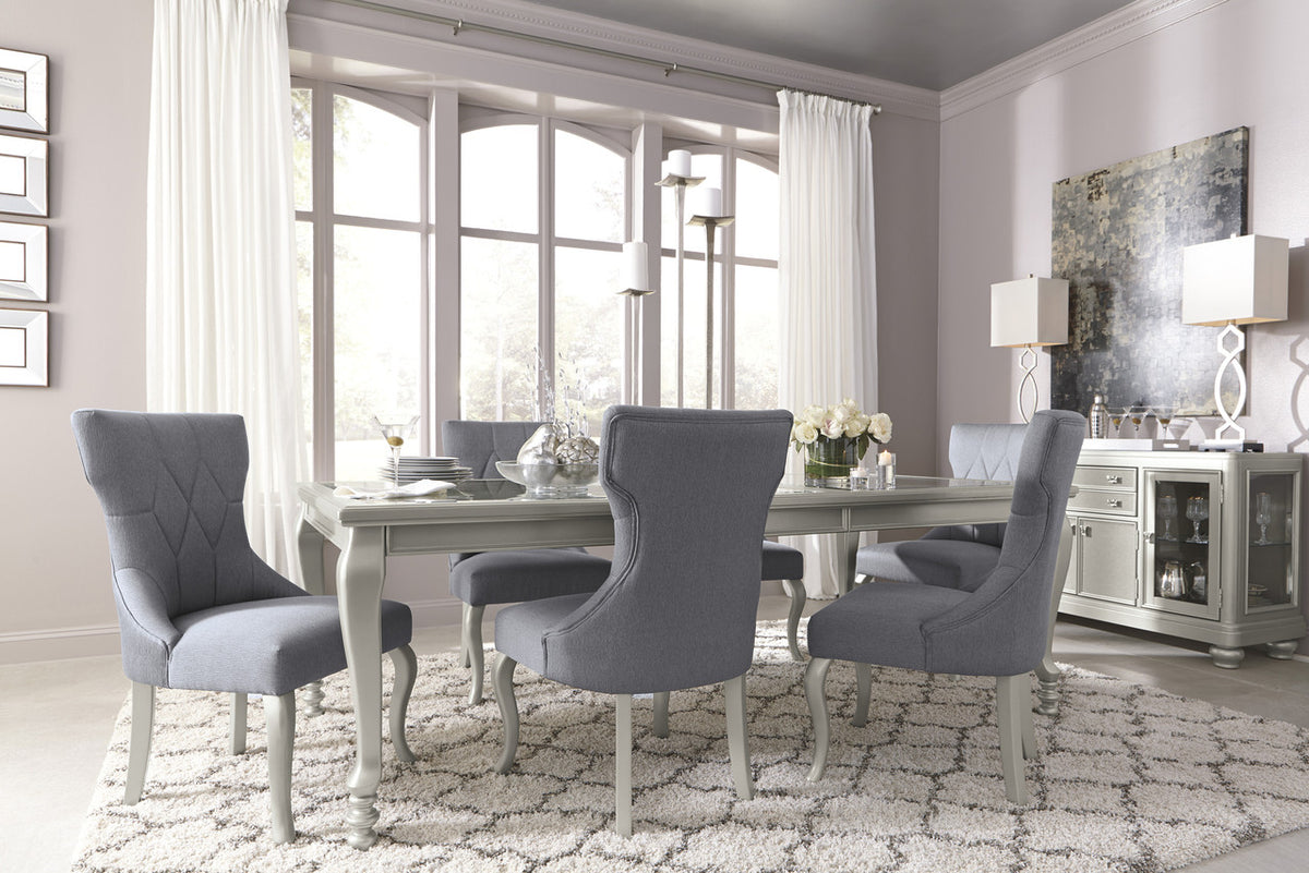 ELENA Silver 7 Piece Dining Set
