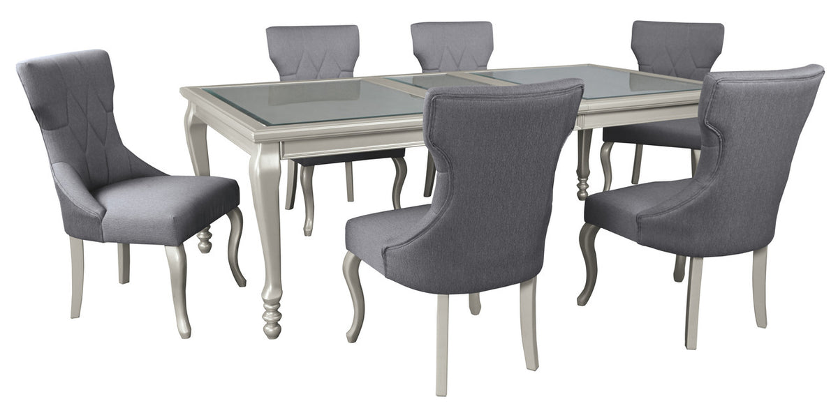 ELENA Silver 7 Piece Dining Set