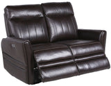 RONAN Top-Grain Leather Power Sofa & Loveseat