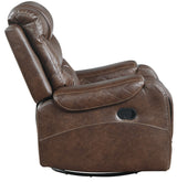 Emperor Brown 40" Wide Swivel Glider Recliner Chair
