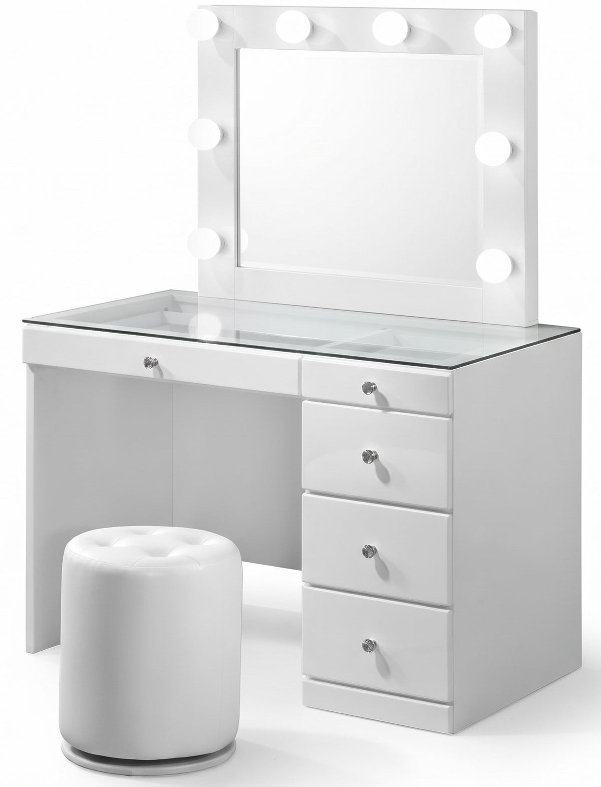 ESVETT Glossy White 44" Wide Vanity