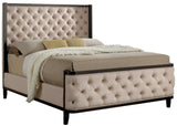 EVELIA Ivory Fabric Bed