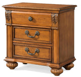 Everette Warm Oak Poster Bed 6-PC Bedroom Set
