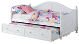 EVETTE White Twin Day Bed With Trundle