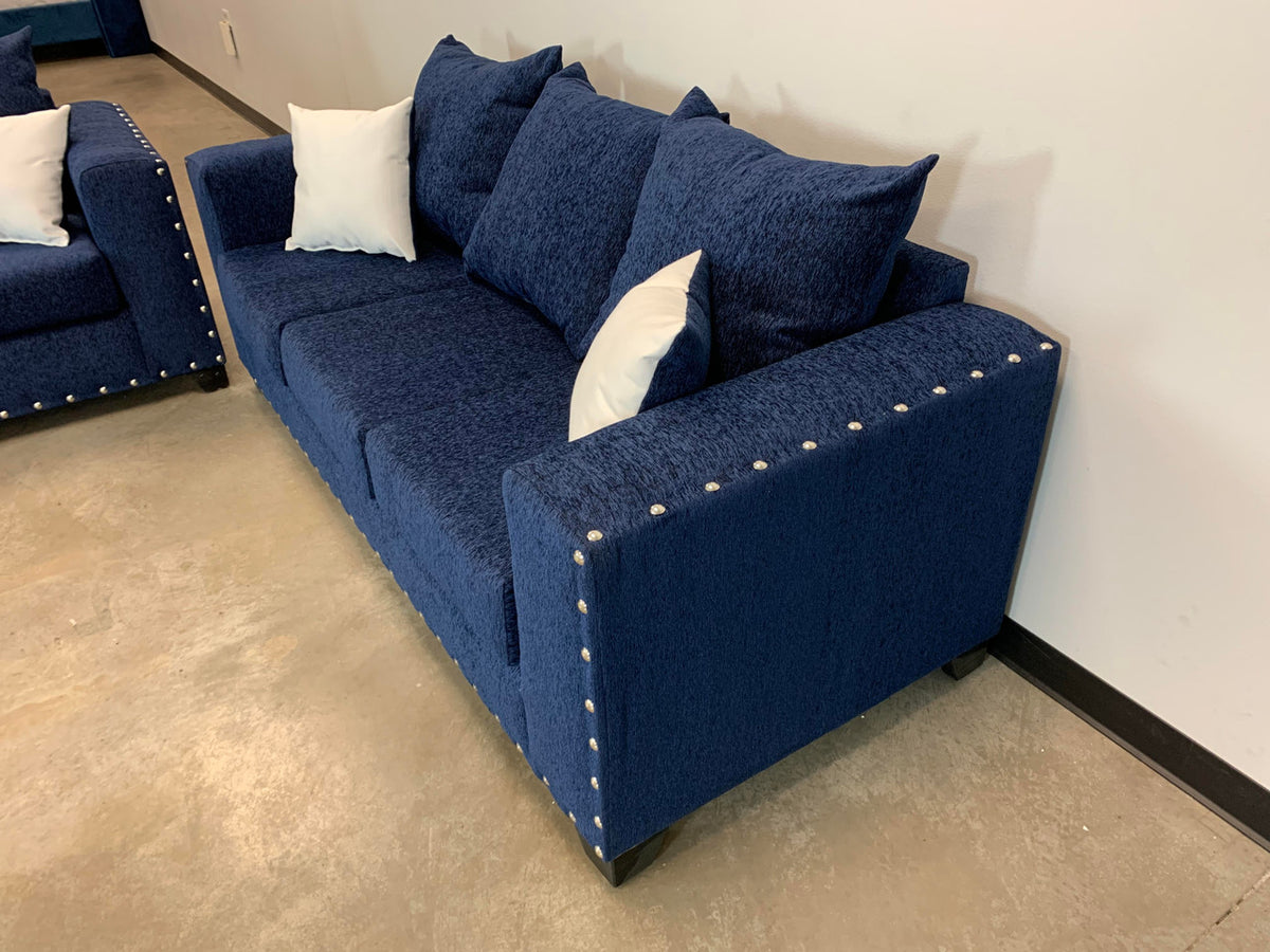 EXELLA Blue Sofa & Loveseat