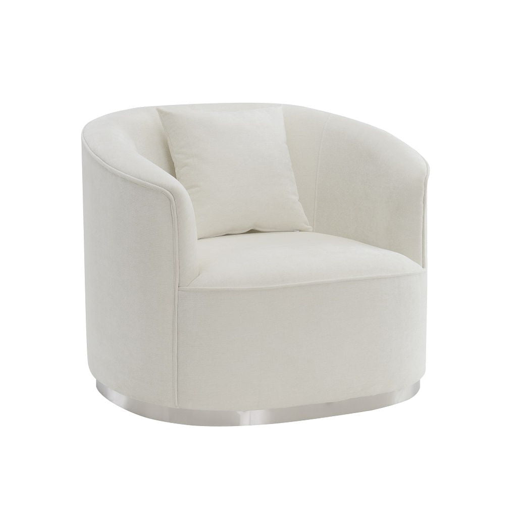 Odette - Chair With Pillow - Beige Chenille