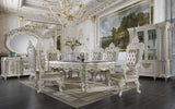 Vanaheim - Side Chair (Set of 2) - Beige Synthetic Leather & Antique White