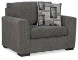 Gardiner - 2 Pc. - Chair And A Half, Ottoman - Pewter