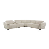 Dayana - Power Motion Sectional Sofa - Beige Boucle