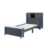 Sloane - Bookcase Bed With Hidden Desk, Stool And Storage Bench