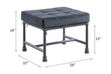 Brantley - Ottoman - Gray Velvet & Sandy Gray