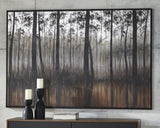 Philyra - Wall Art - Black / Orange / Silver