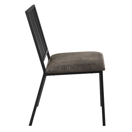 Zudora - Side Chair (Set of 2) - Synthetic Leather & Black