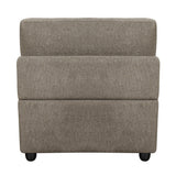 Rylie - Modular Armless Chair With Pillow - Brown Linen