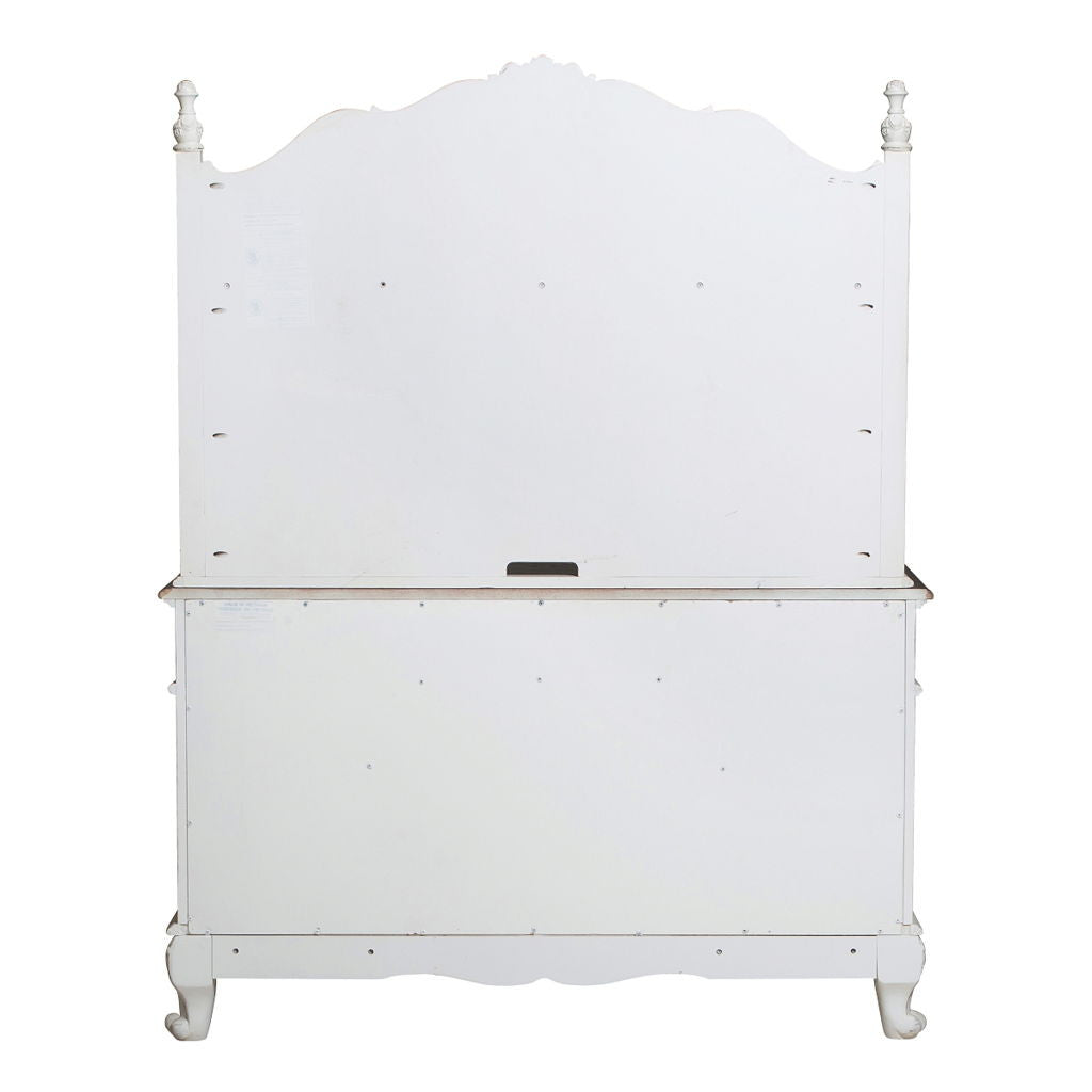 Cinderella - Writing Desk With Hutch - White