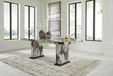 Jeshina - Dining Table - Dark Brown / Beige