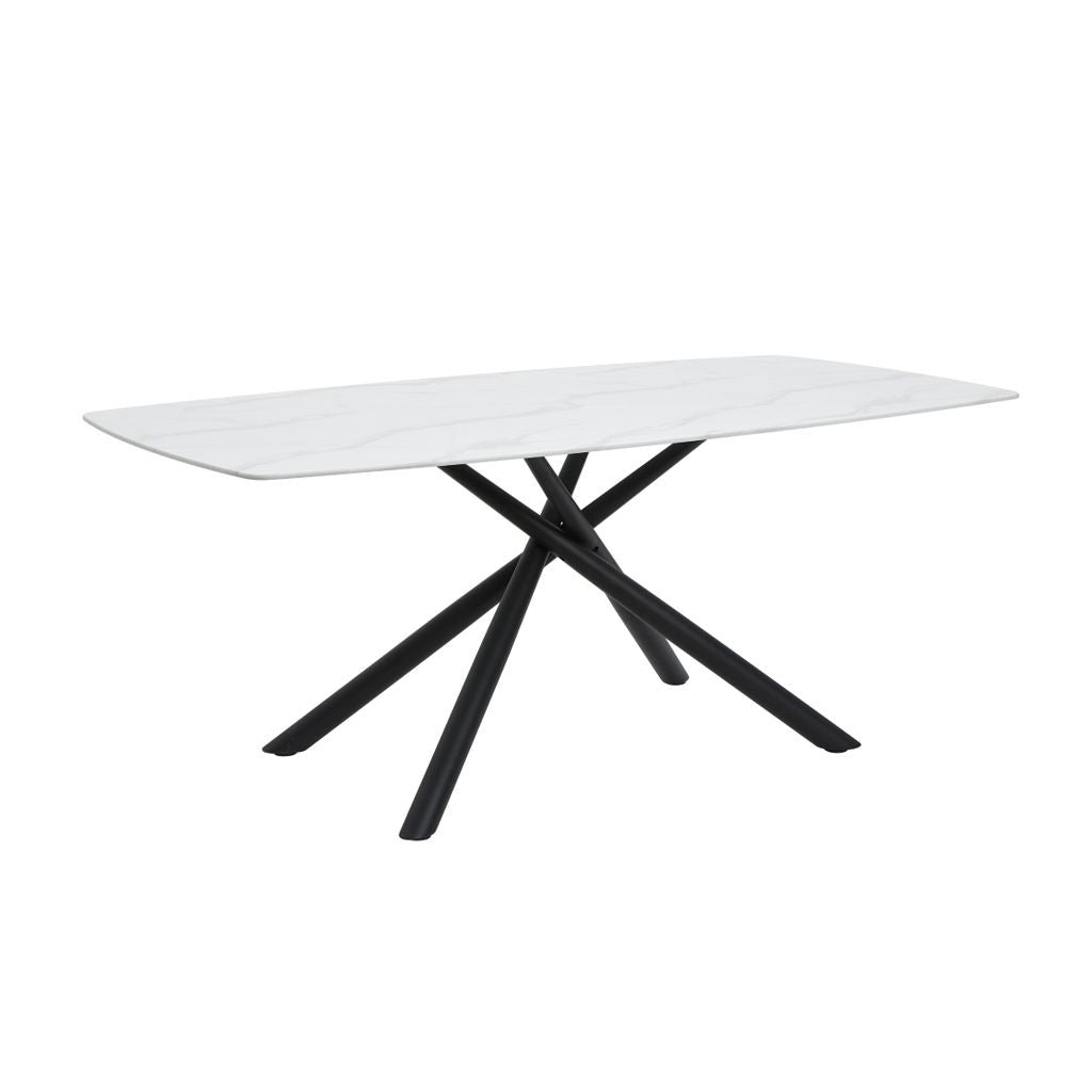 Benito - 5 Piece Dining Room Set (Table & 4 Side Chairs) - Beige / White