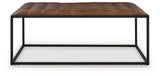 Junsor - Cocktail Ottoman - Brown / Black