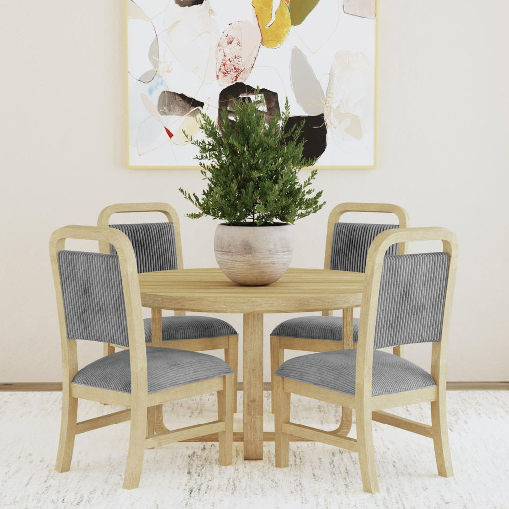 Ridgemont - 5 Piece Standard Height Dining Set (Round Table And Four Chairs) - Natural